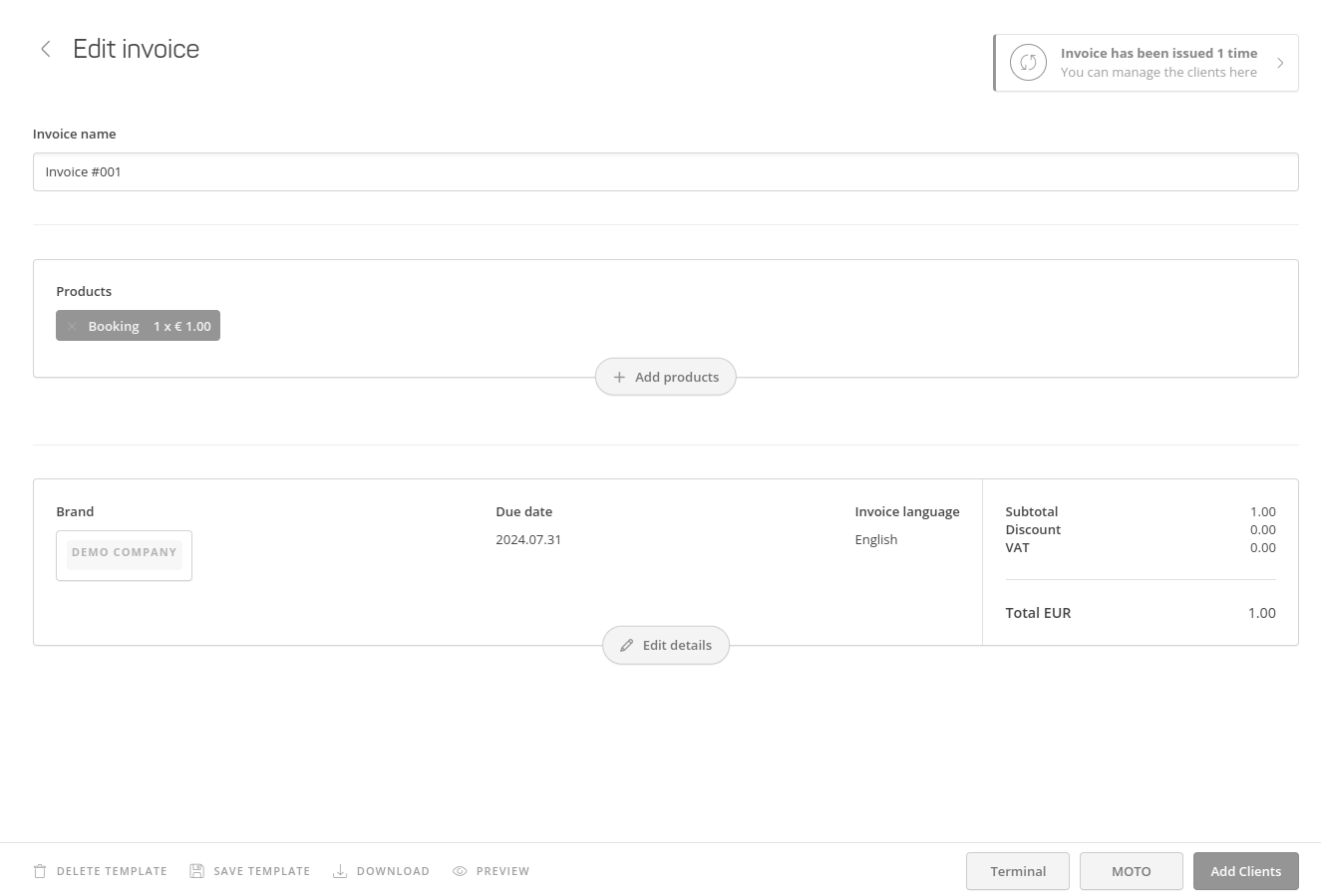 Gateway usage screenshot